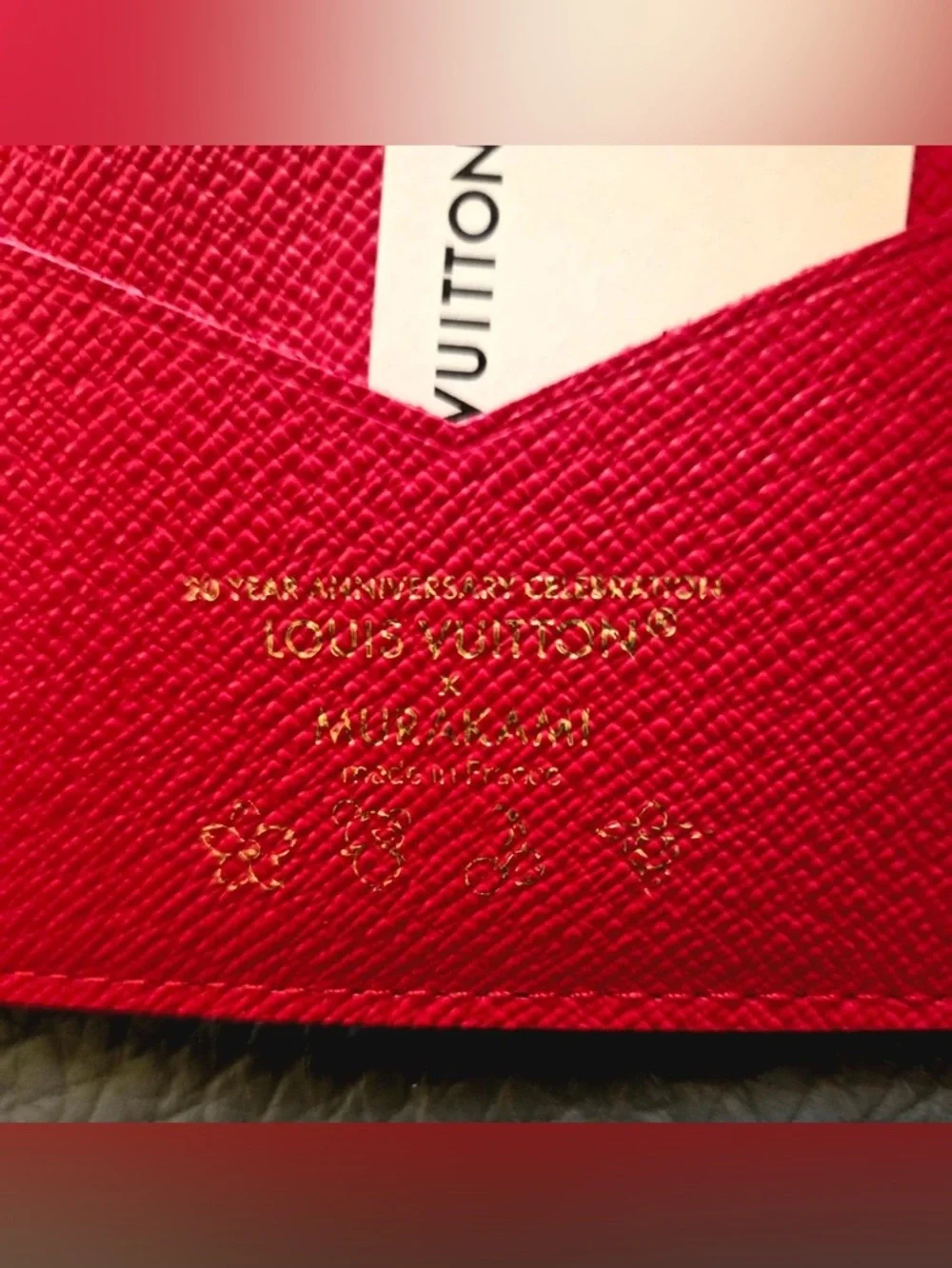 Louis Vuitton Brown Monogram Passport Cover with Pink Cherry Print - Picture 6 of 7